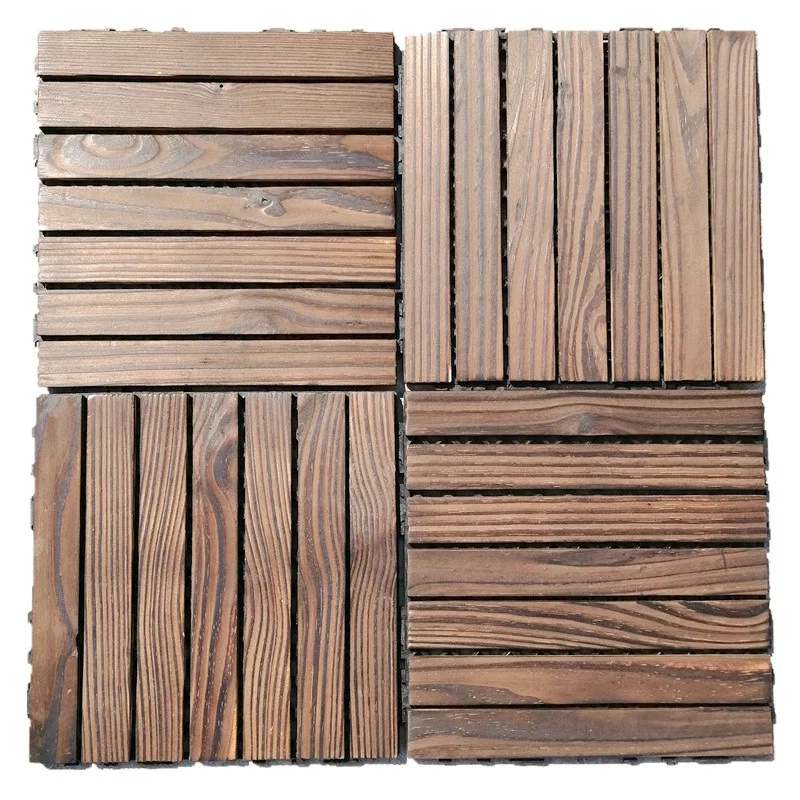 Anticorrosive Wood Carbide Flooring Outdoor Wood Flooring Balcony Outdoor Patio Garden Patio Bathroom Waterproof Spliced Floorin