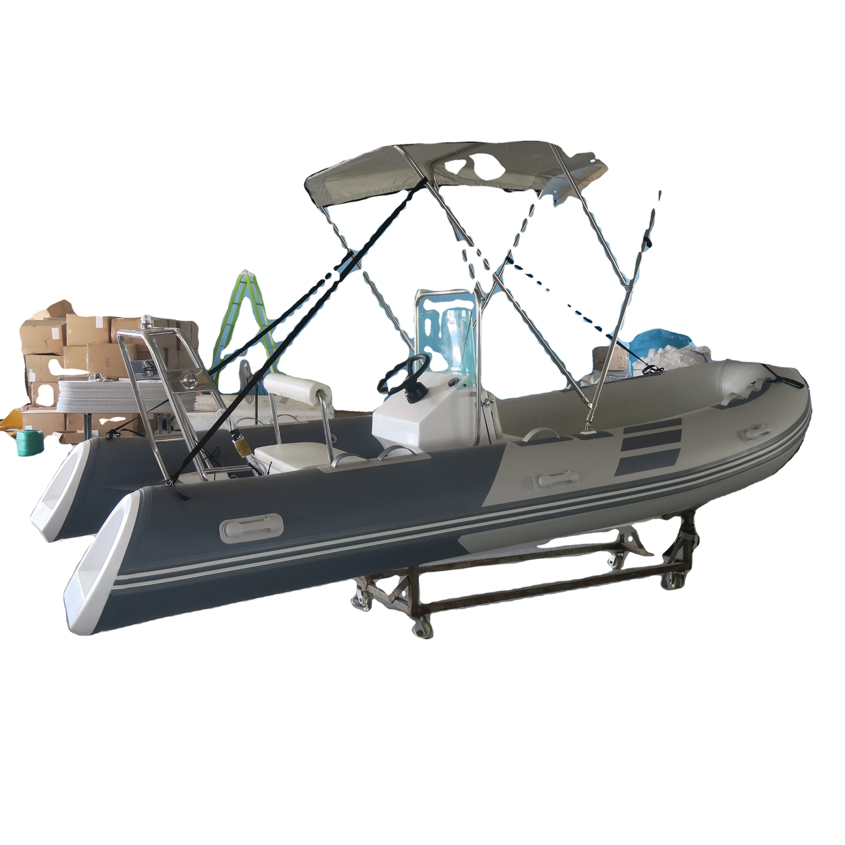 high sales inflatable fiberglass boats with soft seat CE RIB-580 for hot sale