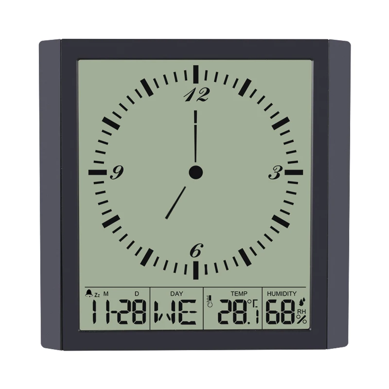 Multi-function Electronic Analog wall Clock Modern Living Room Large Screen Home Decoration with Digital month Day Date
