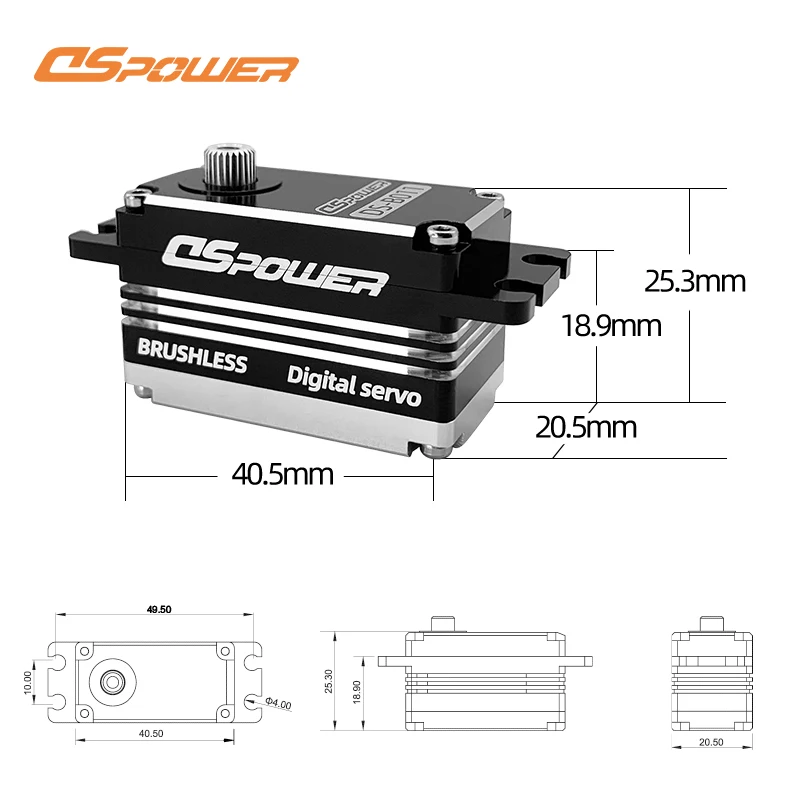 Низкопрофильный цифровой сервопривод dspower для hpi racing kyosho tamiya rc car servo