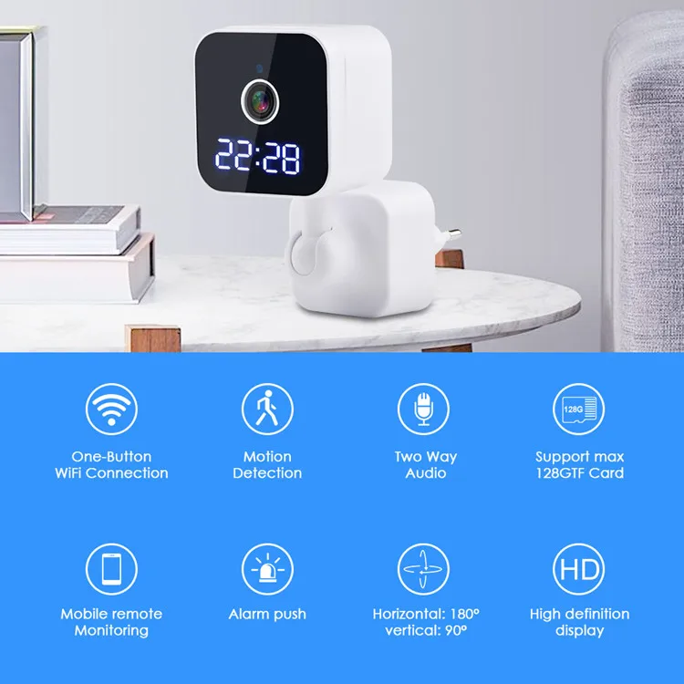 Новый протектор для экрана сенсорного наблюдения Часы камера с Wifi 2 Way аудио IP спрятанная ночного видения Wi-Fi