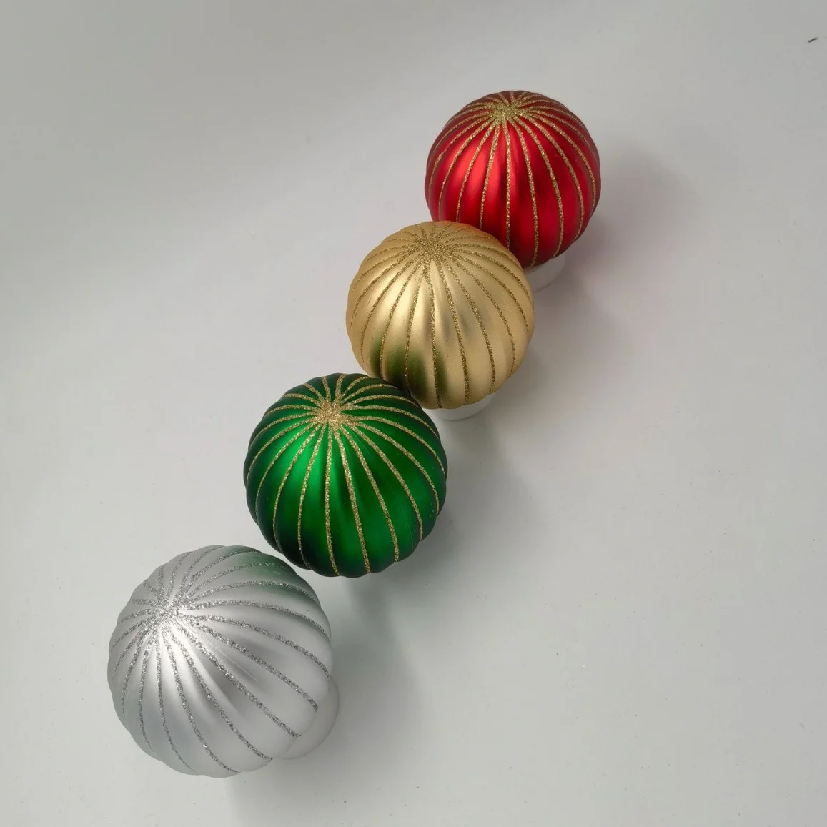 Hand-painted Christmas ball pendant, plastic electroplated 6cm pumpkin ball Christmas tree decorations in stock