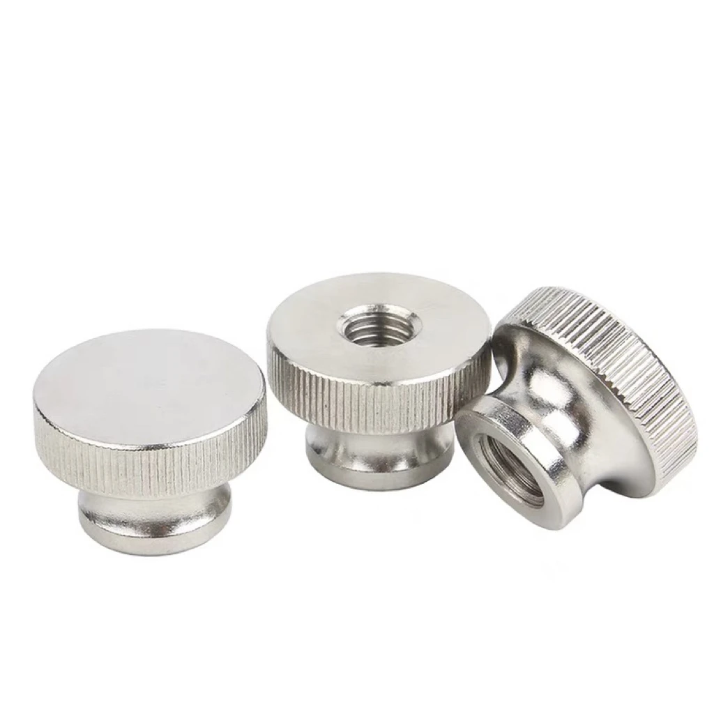 blind /through hole M3 M4 M5 M6 Stainless steel large flat head shoulder hand nut step high head knurled thumb nut