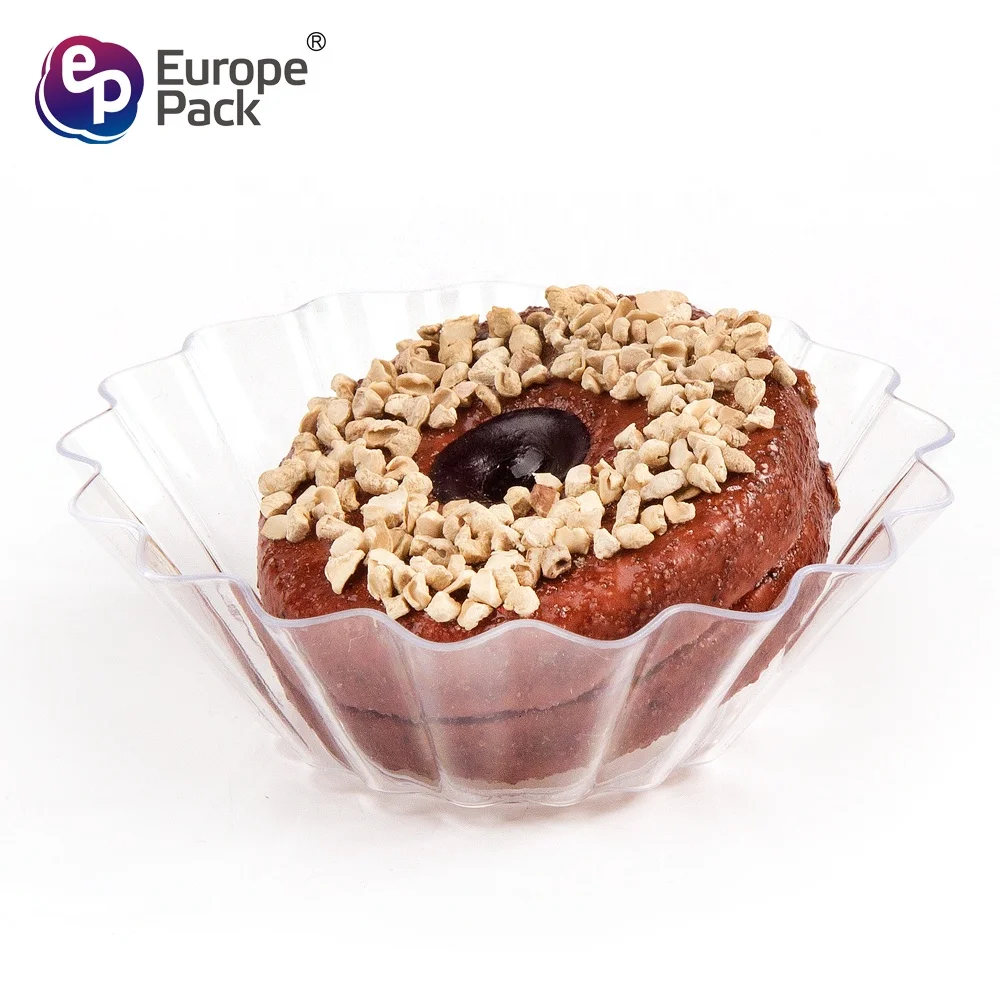 Shantou manufacturer direct disposable 4.2ml clear PS flower shape dish