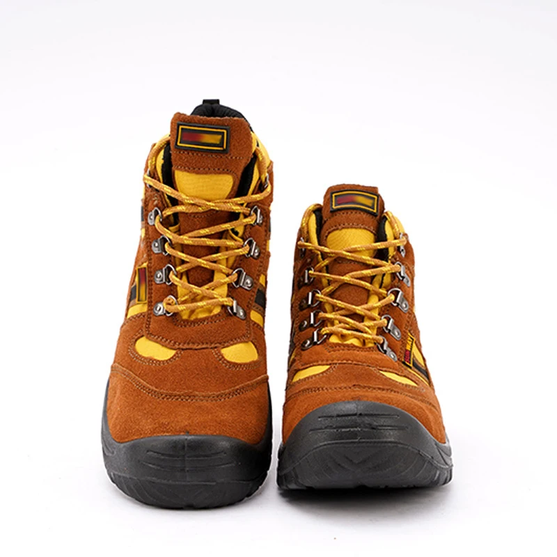 New design cow leather work boots hiking boots Oil and puncture resistant safety shoes for men