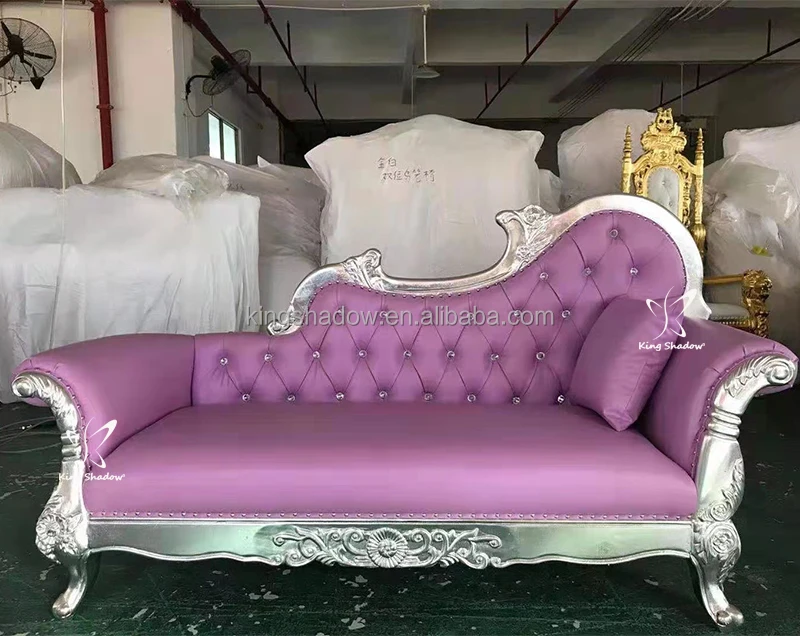 Hot sale waiting sofa royal leather waiting sofa beauty salon sofa with pillow
