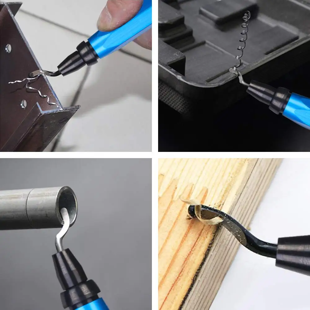 Ручной набор инструментов для очистки заусенцев вращающихся лезвий с 10 лезвиями металла дерева алюминия меди