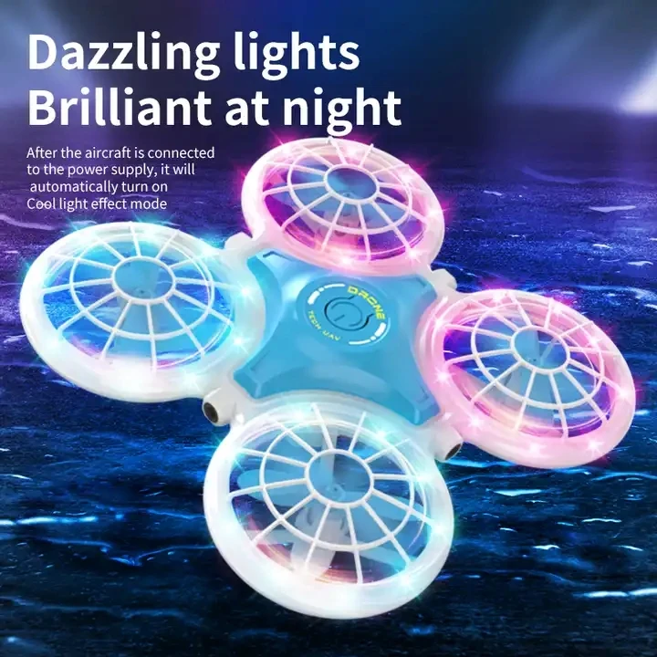 2.4GHz New Colorful LED Lights up Small Drone with Controller for Training Beginners
