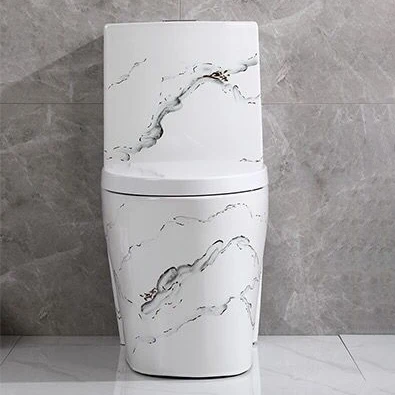 Luxury Commode Ceramic One Piece Bathroom WC Chinese Girl Toilet Marble Toilet Seat