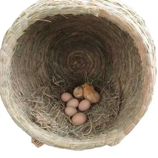 Round Shape Hand Made Grass Nest For Chicken Warm Straw nest for incubating