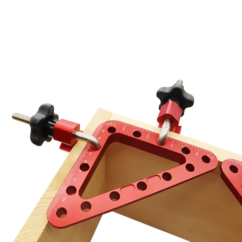 Aluminium 45/90 Degrees L-Shaped Auxiliary Fixture Clip Carpenter Square Ruler Splicing Board Positioning Panel Clamp Ruler