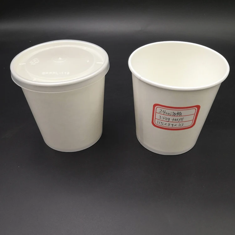 Kingwin Disposable 8 12 16 24 32 Oz Paper Packaging Cup Bowl Noodle Bowl With Lid,To Go Cups Paper Soup Containers With Lids