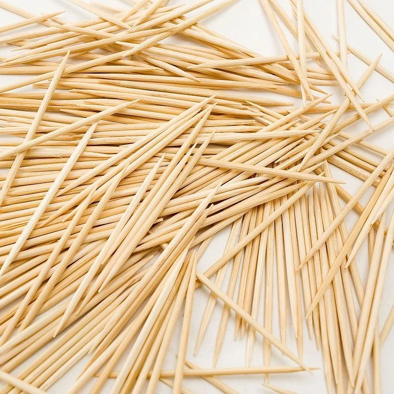 High Quality Extra Long Disposable Square Bamboo Toothpick Strong round Bamboo Sticks for Tableware