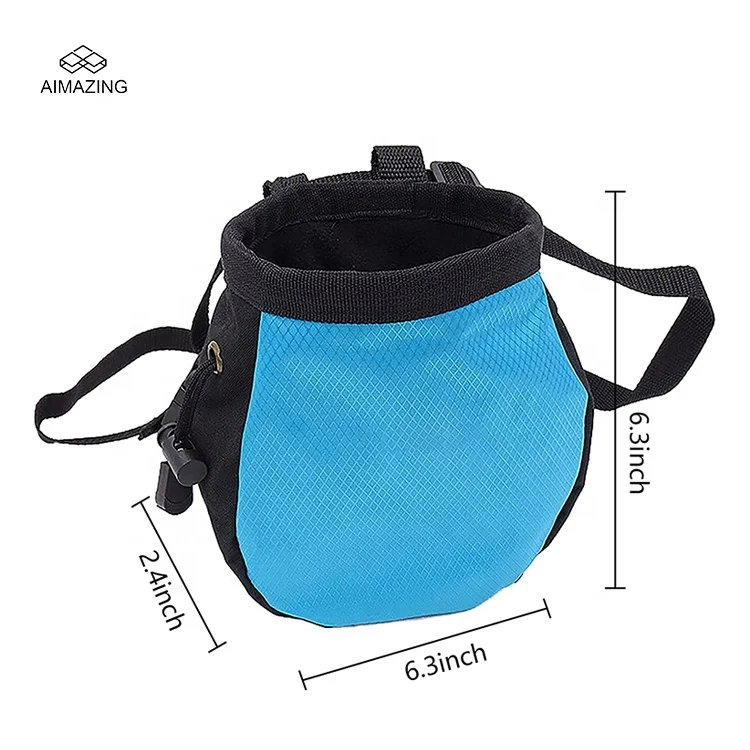 Professional Rock Climbing Gym Chalk Bag Magnesium Powder Storage Bags With Belt