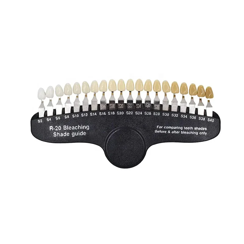 Dental whitening materials bleaching shade guide /  3D master tooth shade guide bleached for comparison