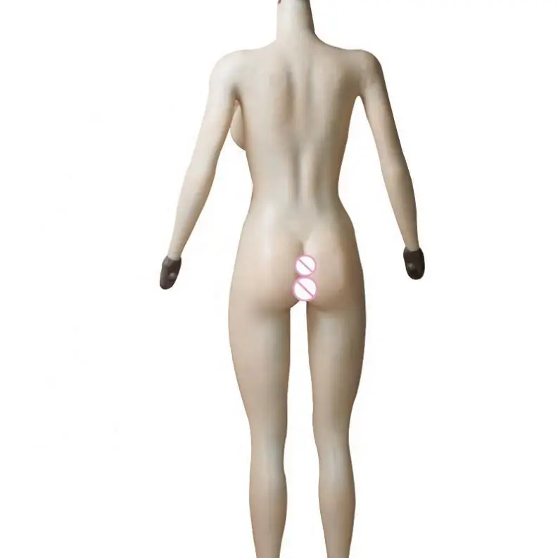 Silicone Female Cyberskin Body Suit One-Piece Tight Zentai CD TD Transgender Pussy Breast Form Crossdresser
