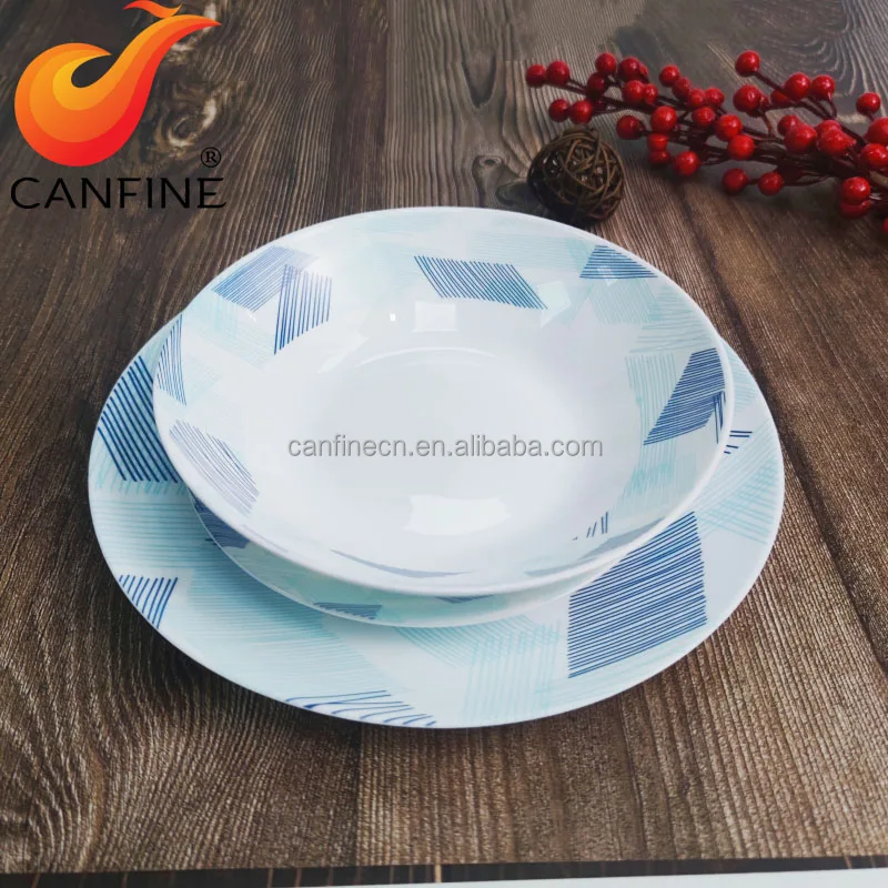 High quality White color cheap price Opal Glassware Dinnerware Set