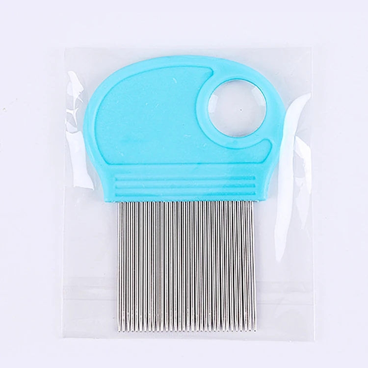 Pets hair lice bugs remove brush comb,stainless steel metal nit lice flea cat dog comb