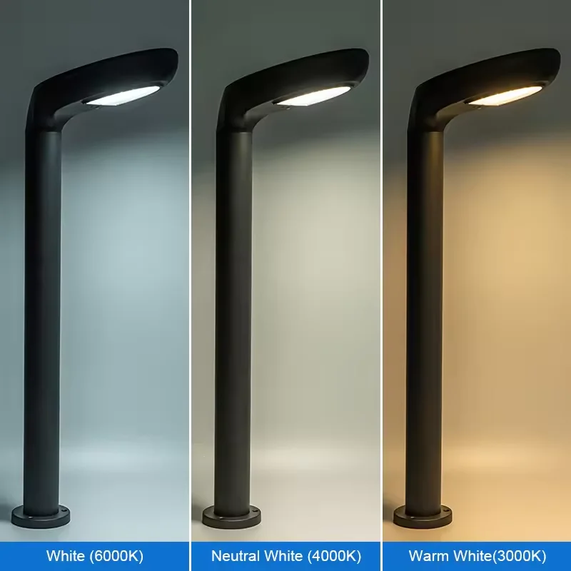 Outdoor LED solar garden light with IP65 waterproof design offers 3000K 4000K 6000K three colors for landscape lighting