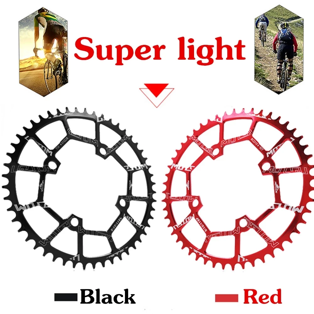 Дорожный велосипед Bicycle_Crankset и звездочка для велосипеда mtb алюминиевый сплав круглой формы с одной скоростью 104BCD 40/42/44/46/48/50/52T узкая широкая цепь из
