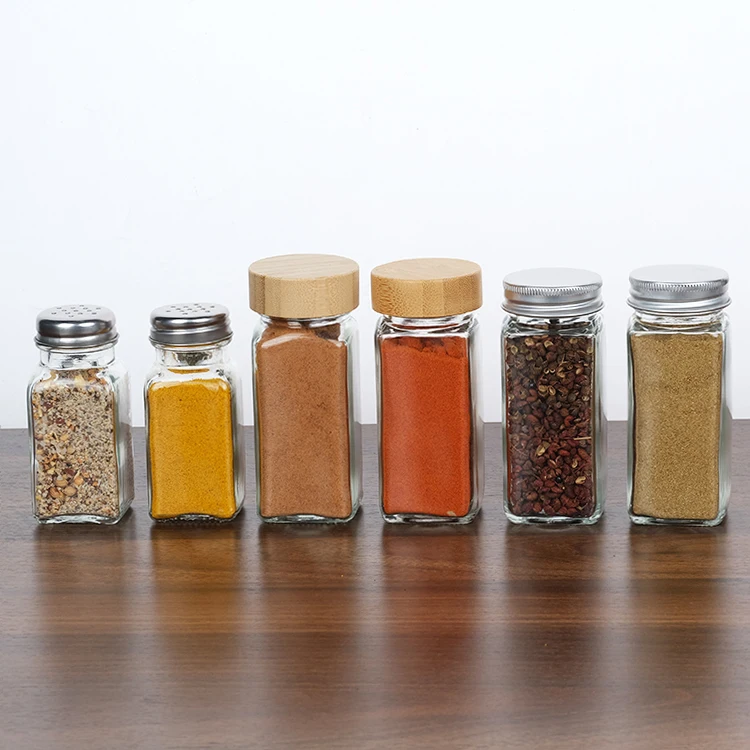 Wholesale 120ml Small Glass Bottle Silver Screw Cap Empty Jar Container Mini Spice Storage Jars Containers