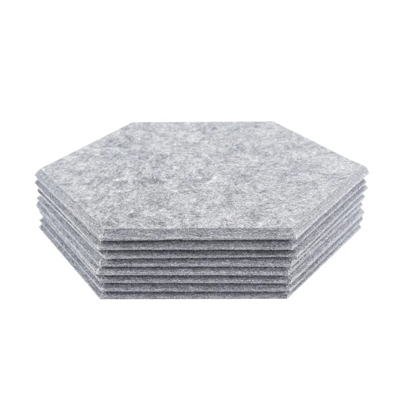 9mm Hexagon Acoustic Wall Panel Polyester Fiber Acoustic Panels