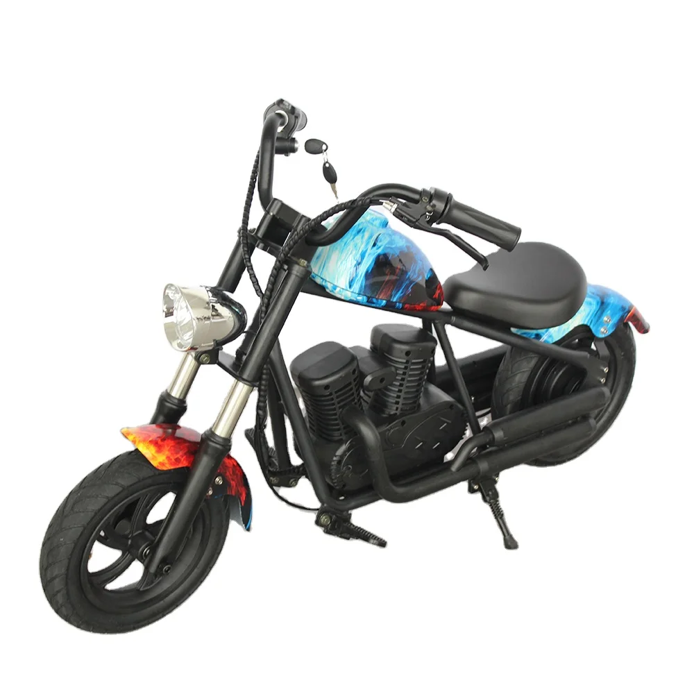 2024 New 2 Wheels Kids Electric Motorcycle 24V 180W Motor for Children Aged 6-8 Years Steel Frame No Pedal Electric Bike