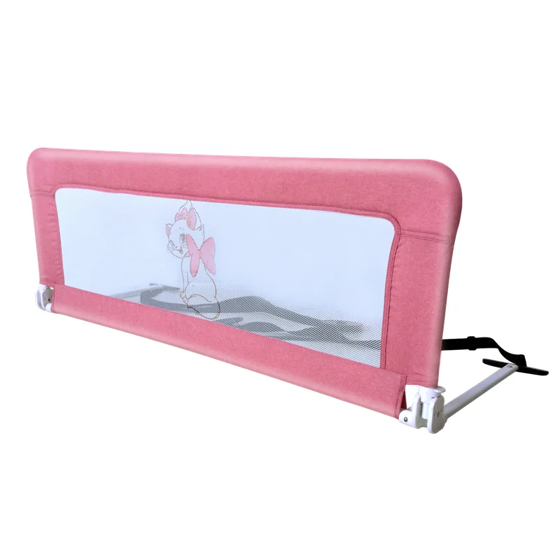 Light Blue Cartoon Pattern Safety Toddler Barrier Bed Kids Guard Bed Rail Baby Bed Protective Barrier