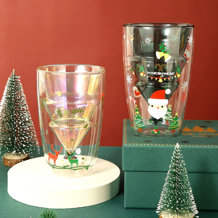Clear Insulated Layer Coffee Cups Double Walled Glass Coffee Mugs Perfect for Cappuccino Tea Latte Wine