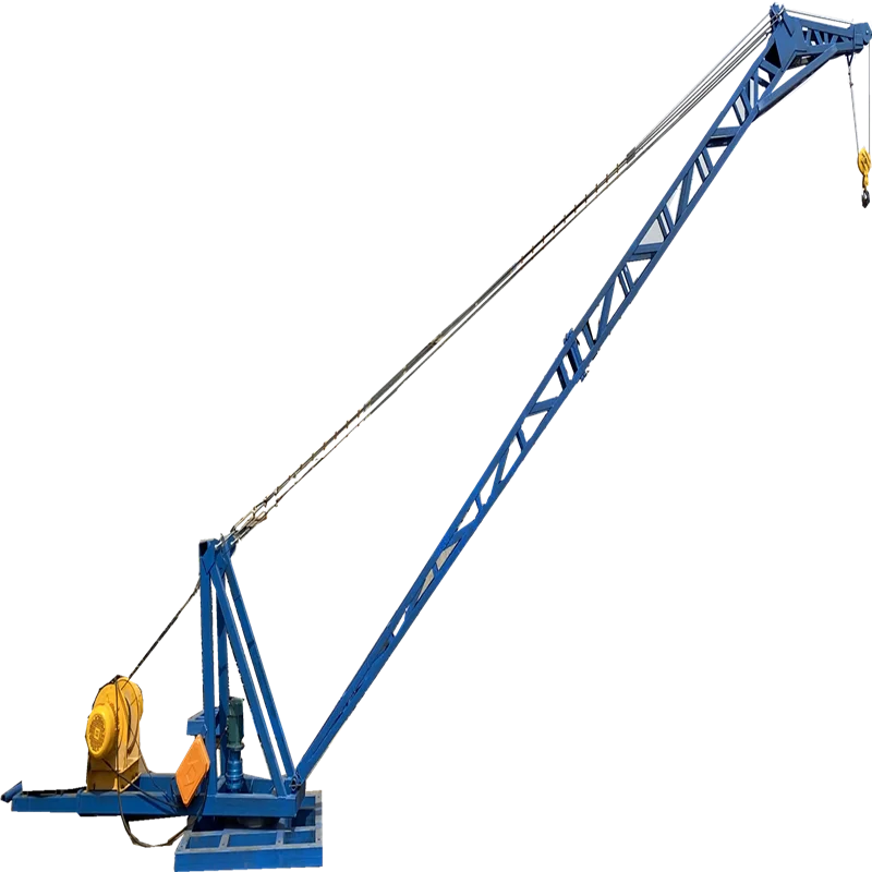 Small cargo handling cranes fo rfarm work workshops, warehouses, fishing grounds etc.   Quay deck high level fish pond cranes