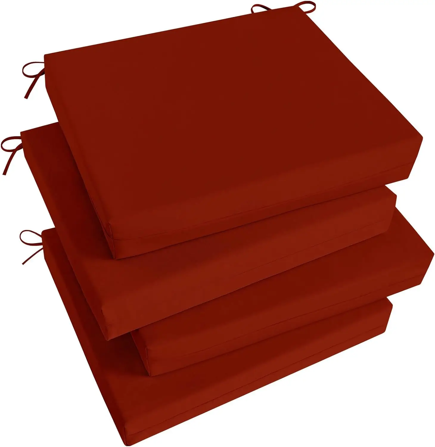 Outdoor Waterproof Seat Cushion Honeycomb Sponge 19 x 19 x 2 Inch Thick Patio Chair Cushion with Tie Back