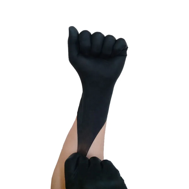 high quality black powder-free non-medical nitrile gloves household disposable nitrile gloves