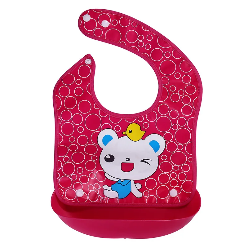 Silicone Fit Neck Perfect Comfortable Waterproof Customize Wearing bowl baby silicone bib