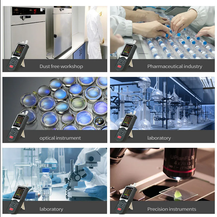 Ultra-long Standby Time Dust Counter Pm 2.5 Particle Counter for Microelectronic Portable 3.7V Lithium Battery (2000 Mah)