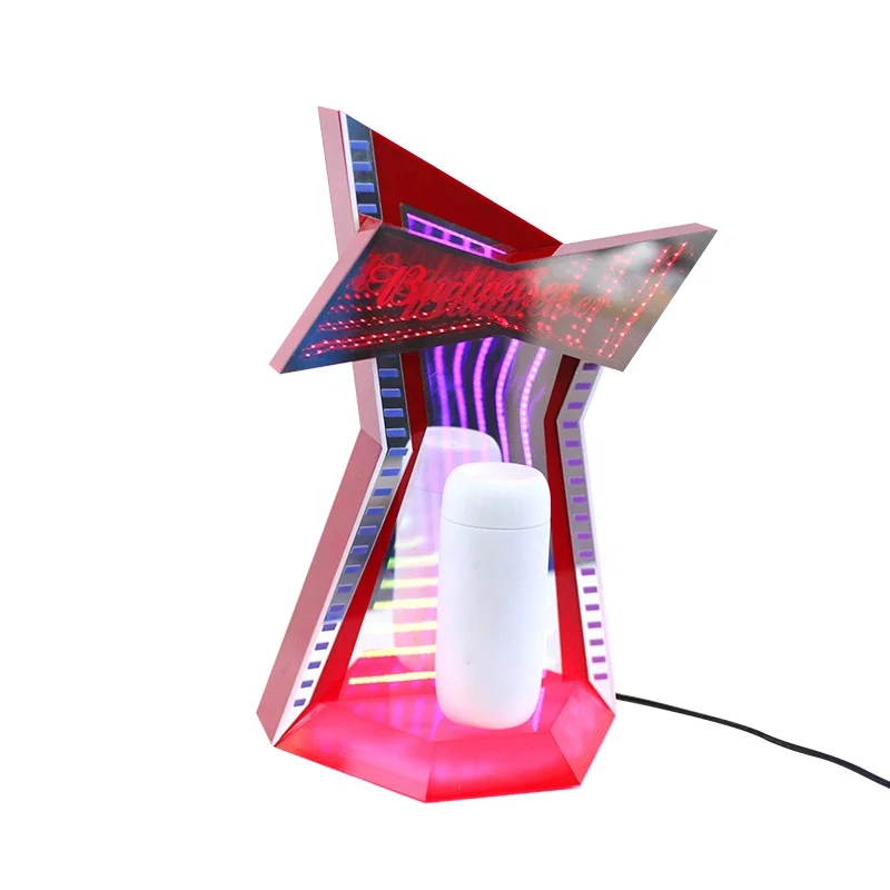 Xianhui Custom Design Wine Poster Promotion Display With LED Bottle Holder Billboard Advertising Wine Acrylic Display Rack