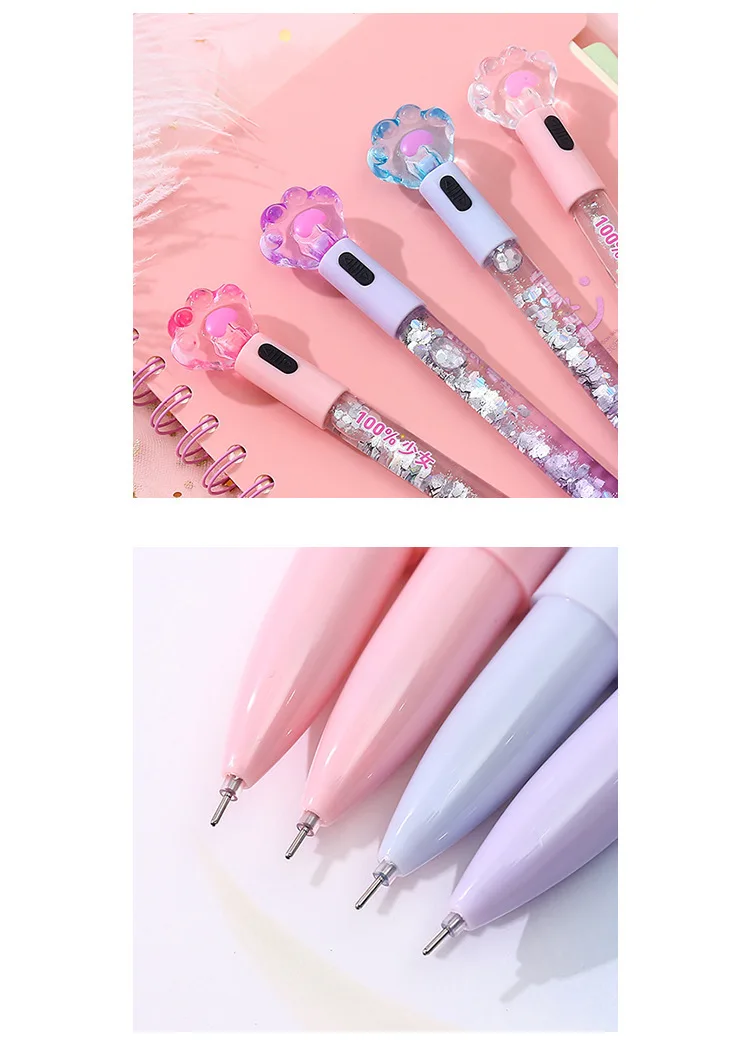Lighting Cartoon oil quicksand 0.5mm gel pen for students