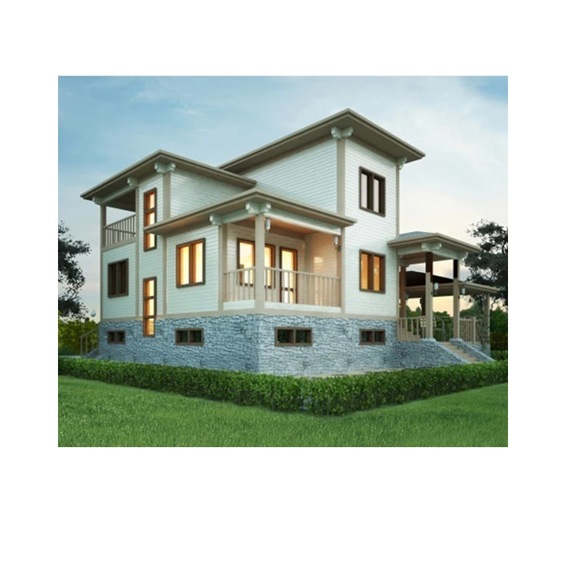 Hot Sale Two Story Prefab Wooden House Villa