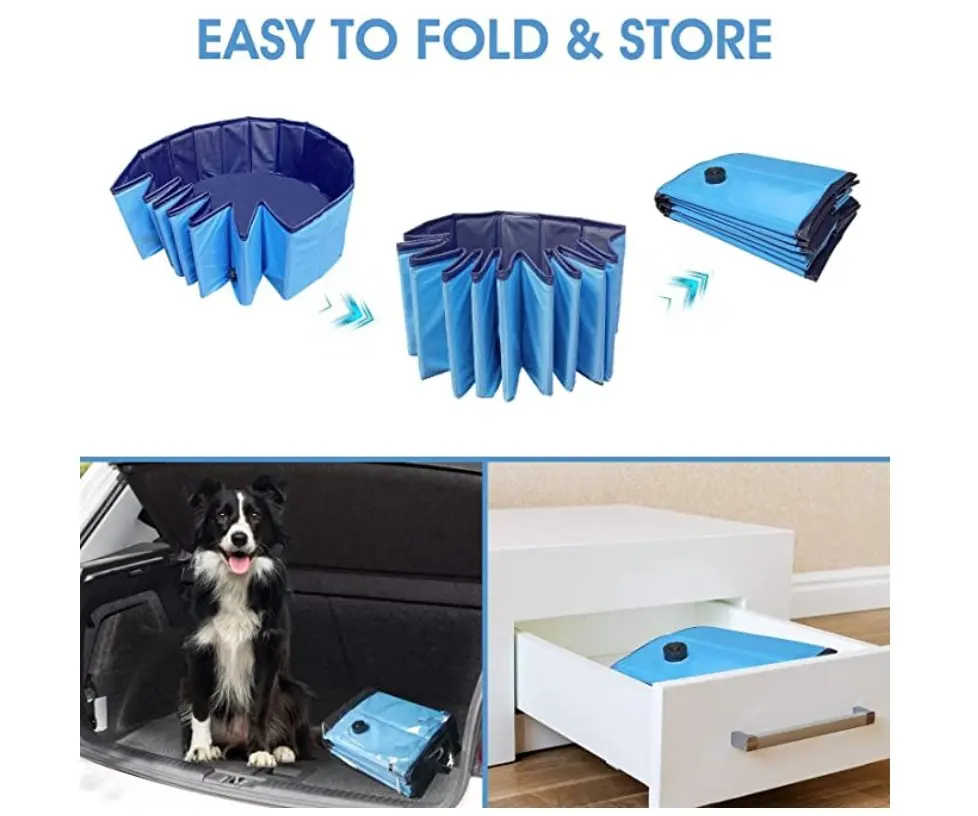 OEM ODM small MOQ pvc  large pet dog cleaning swimming pool