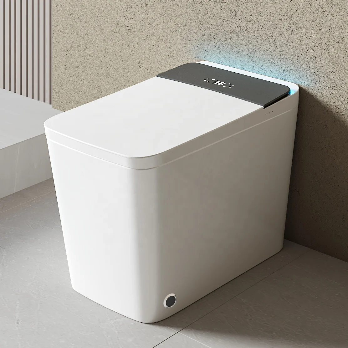 New design floor mounted automatic commode square shape intelligent toilet bowl modern smart toilet