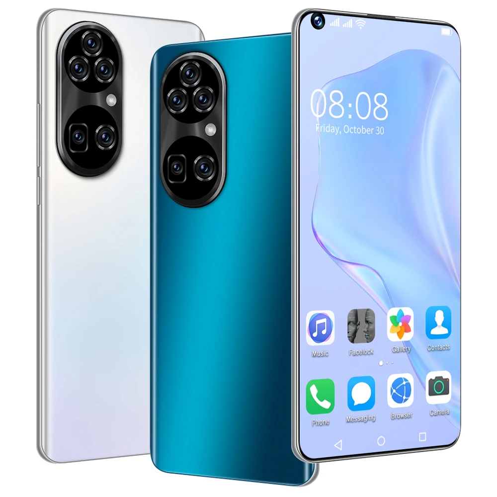 Smart cell phones P50 pro+ 7.3inch  Android IOS 11.0 System 12+512GB  super mini smart phone