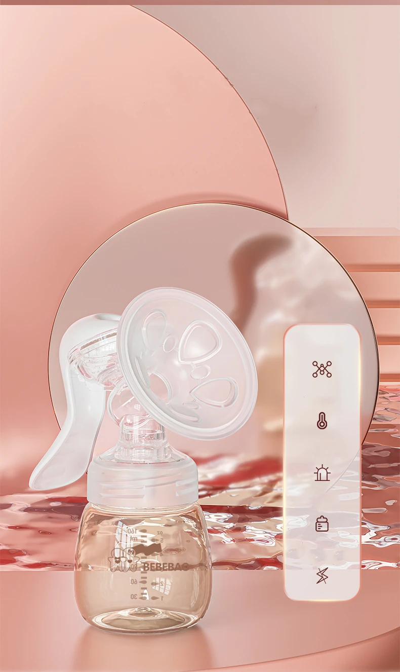 Bebebao Ergonomic design manual breast pump with two gear adjustable ,portable breast pump wireless