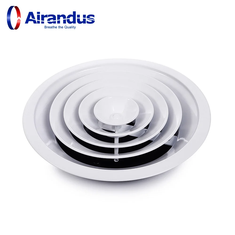 HVAC air vent air grille Round Ceiling Air Diffusers With Butterfly Damper Circular diffuser ventilation grilles