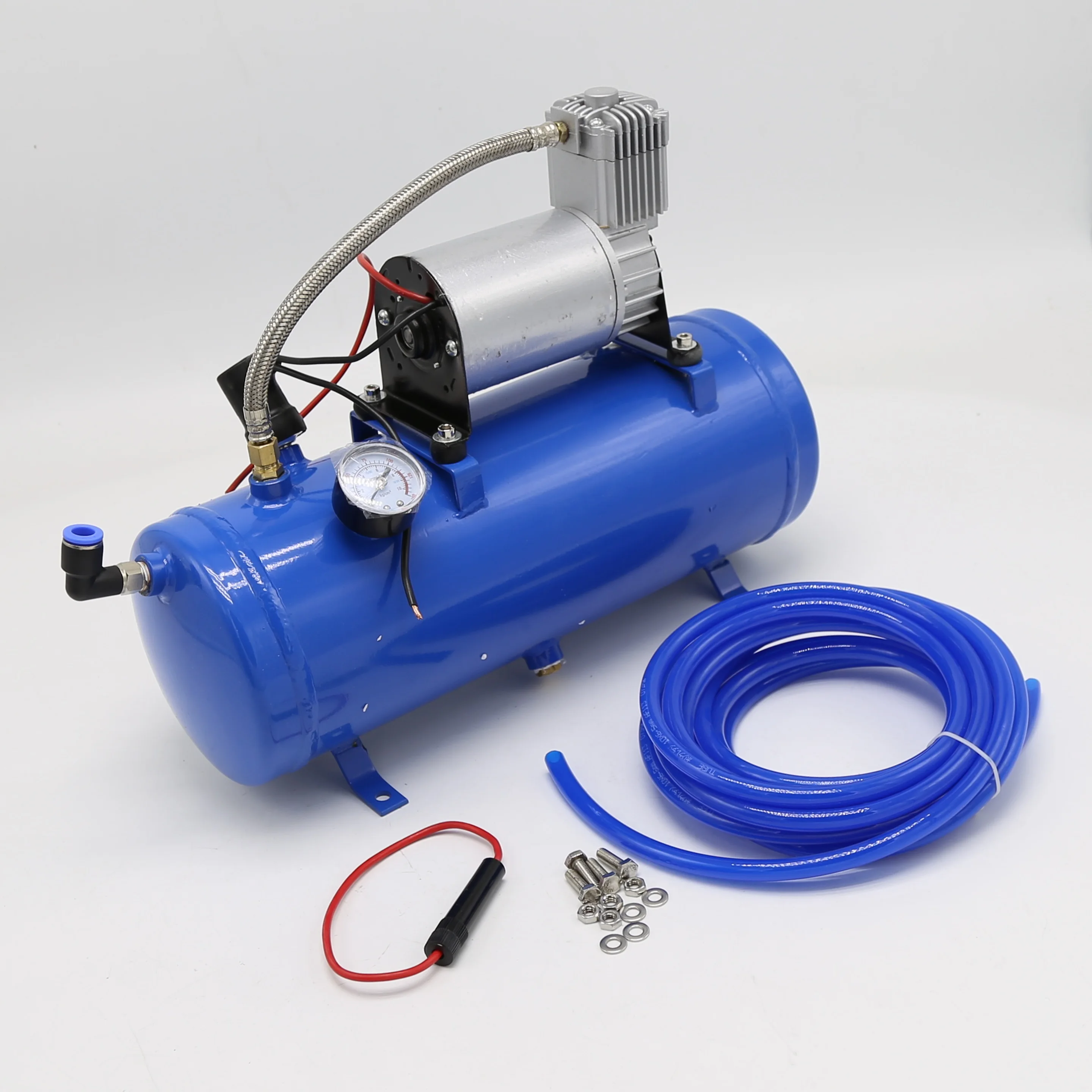 air pumps Ready stock horn modified air pump blue 6L air compressor 12V24V suspension compressor