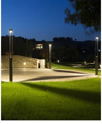 Square Shape Landscape Lots Column Hotel Street Garden Post Lawn Lamp Pole Led Light
