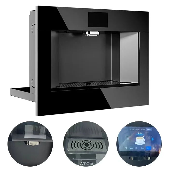 Kitchen Wall-Mounted Hot & Cold Stainless Steel Water Dispenser Built-in Filtered Sparkling Water System for Household Use