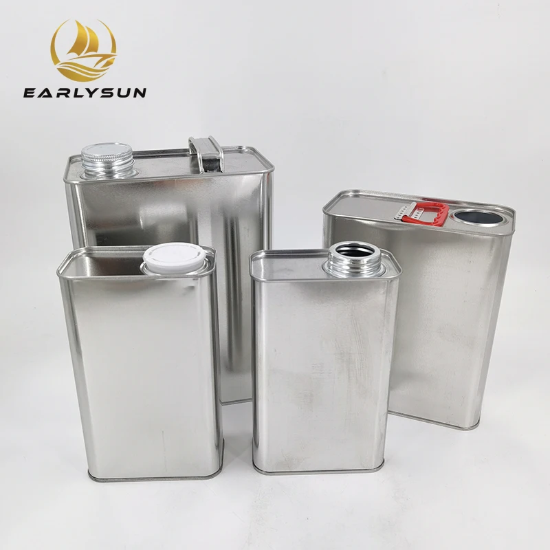 Square Paint Can With Plastic Handle and Metal Ear Made in China