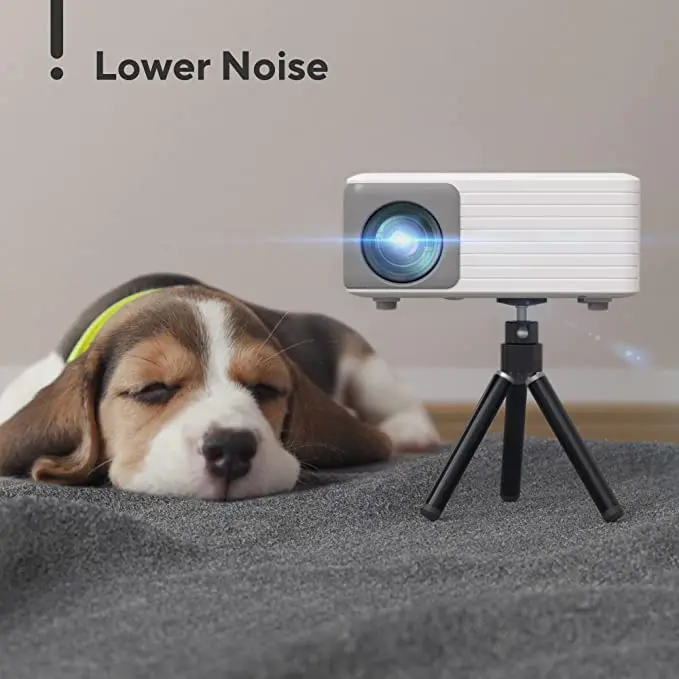 2021 Beam Projector 100 Lumens Portable LED Proyector HDMI Christmas Projector for Kids N2 White