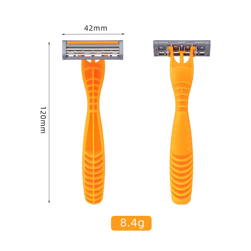Pearlmax 6pcs/pack Thriple Blades Facial Hair Remover Pivoted Women Safety Body Beauty Shaving Razor Kit
