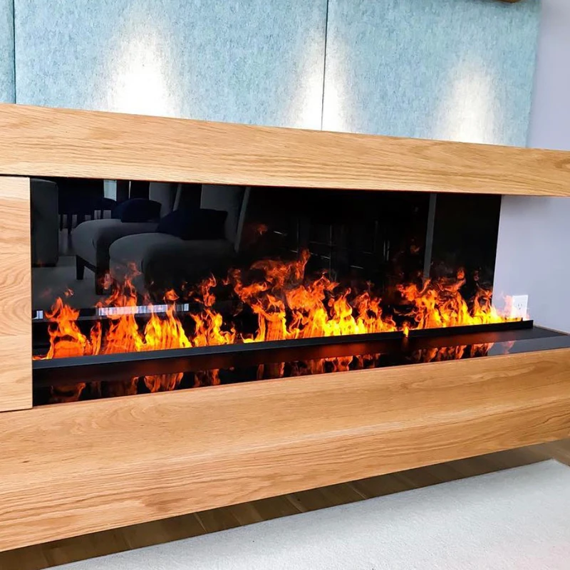 Water Vapor Fire Steam Fireplace Cassette Flat Panel Design Steam Flame Effect Wasserdampf Kamin Waterdamp Haard
