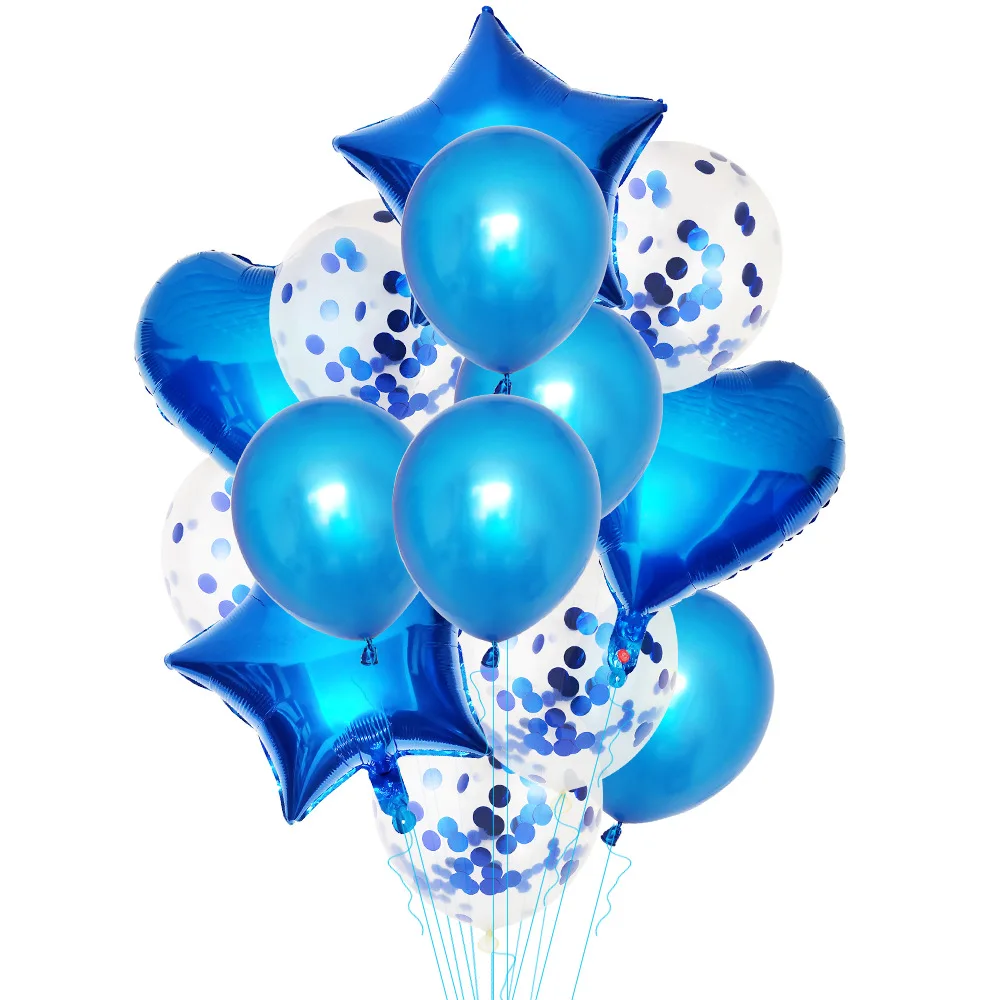 
14Pcs Multi Confetti Balloon Birthday Party Rose Gold Helium Ballons Boy Girl Baby Shower Party Supplies balloon decoration 